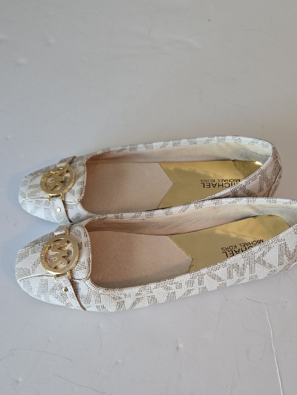 Michael Kors Flats Cream And Beige Size 10 - Picture 3 of 10